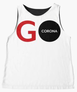 Lava Prints Go Corona T-shirt for Women White Sleeveless