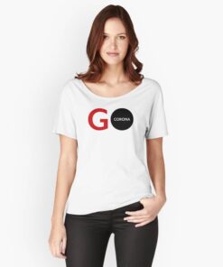 Lava Prints Go Corona T-shirt for Women White Easy Fit