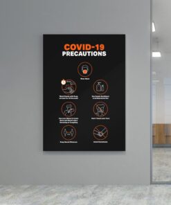 Covid-19 Precautions Poster Sticker
