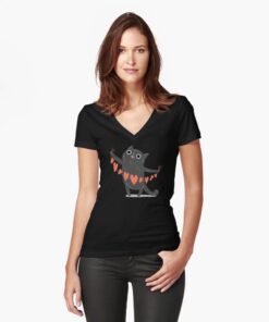 V-neck printed t-shirts for women