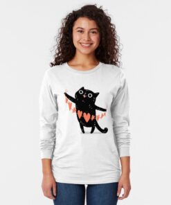 full-sleeve white t-shirt