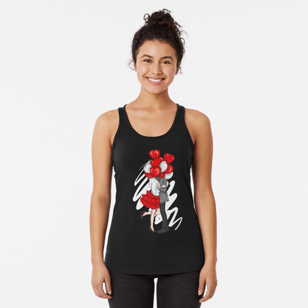 sleeveless black t-shirt