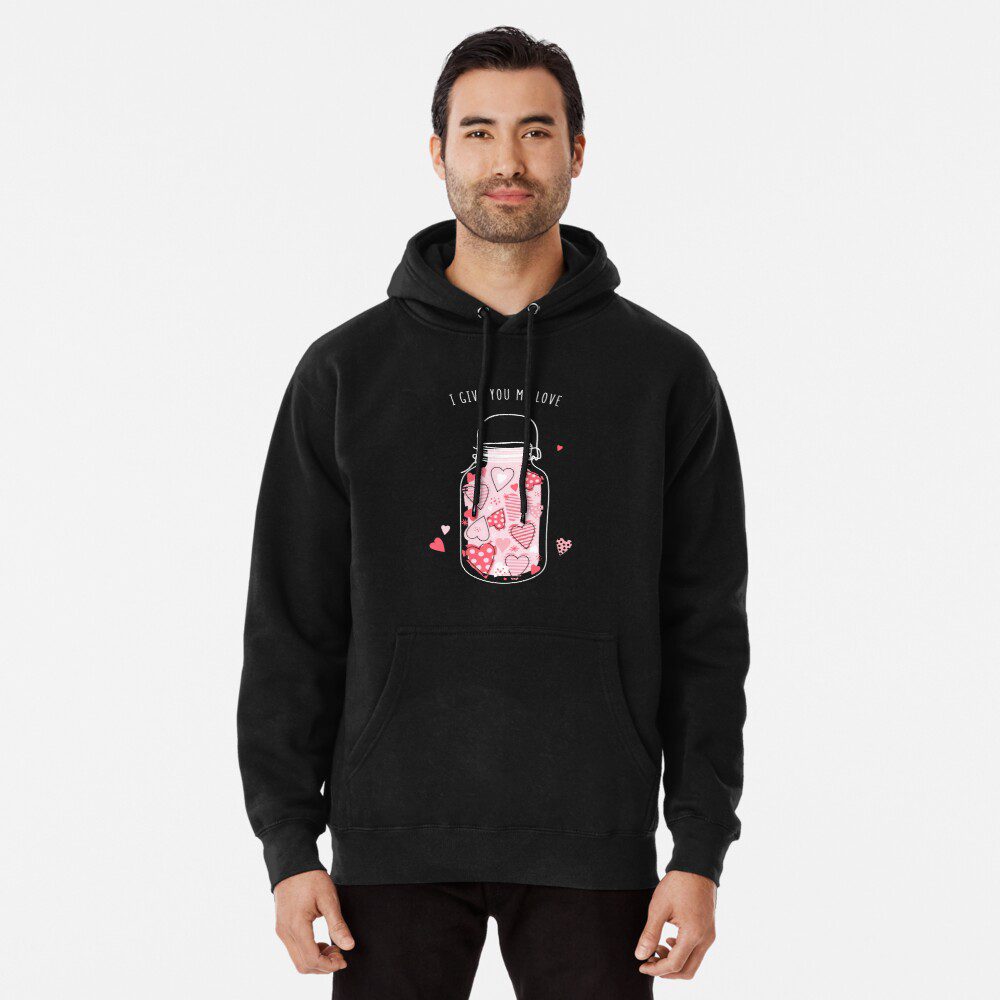 Men's valentines pullover hoodies