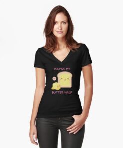 Women's black v-neck t-shirt