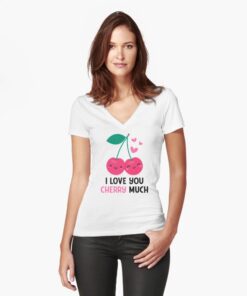 Women's v-neck fitted t-shirt
