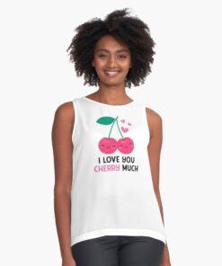 sleeveless women's valentine t-shirt