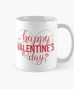 Happy valentine's day printed mugs
