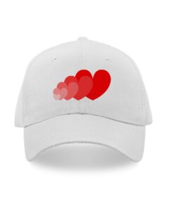 Heart shape printed caps
