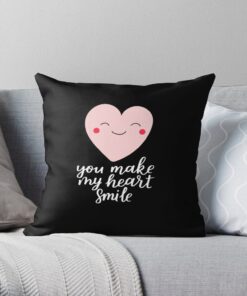 You make my heart smile pillow