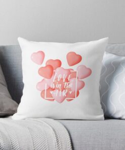 Love is in the air white pillow