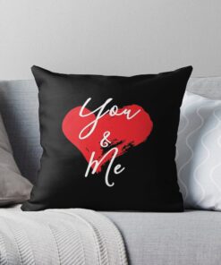 You & Me throw pillow black