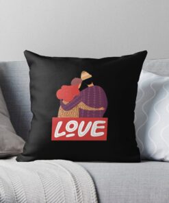 Love printed throw pillow