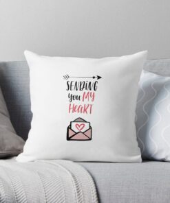 Sending you my heart throw pillow