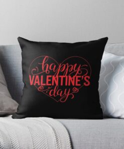 Happy valentine's day throw pillow