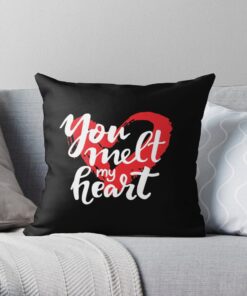 You melt my heart throw pillow