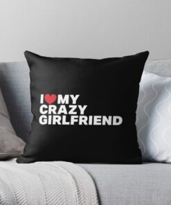 Black valentine's day pillow