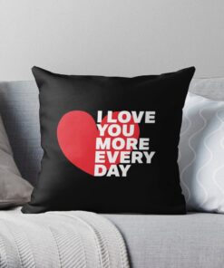 Black valentine throw pillow