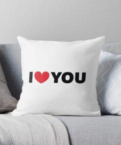 I love you pillow white