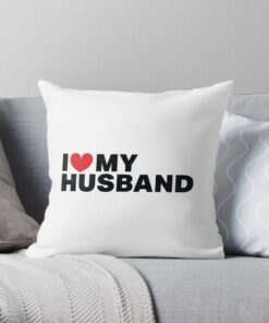 I love my husband throw pillow