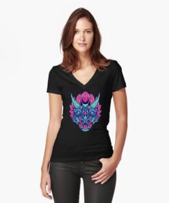 lava-prints-fitted-v-neck-t-shirt-black