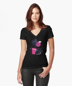 lava-prints-fitted-v-neck-t-shirt-black