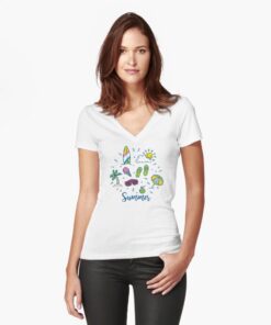 lava-prints-fitted-v-neck-t-shirt_white