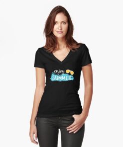 lava-prints-fitted-v-neck-t-shirt-black