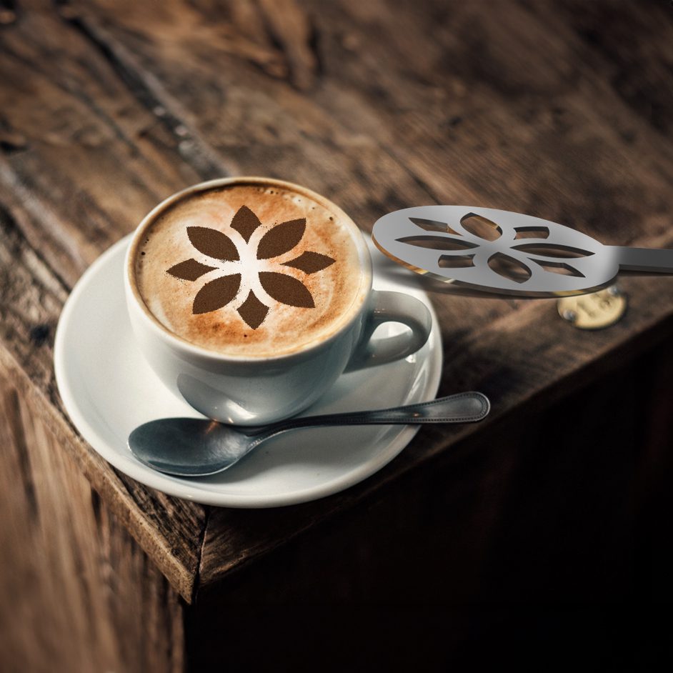 coffee stencil design