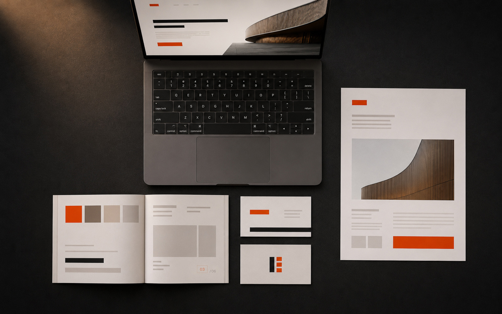 Full-service — brand + web in one frame